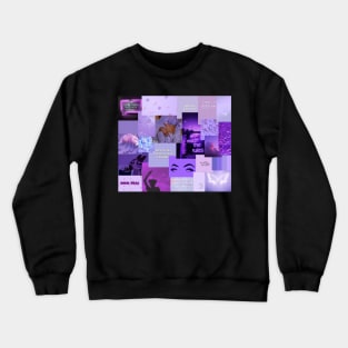 purple aesthetic collage Crewneck Sweatshirt